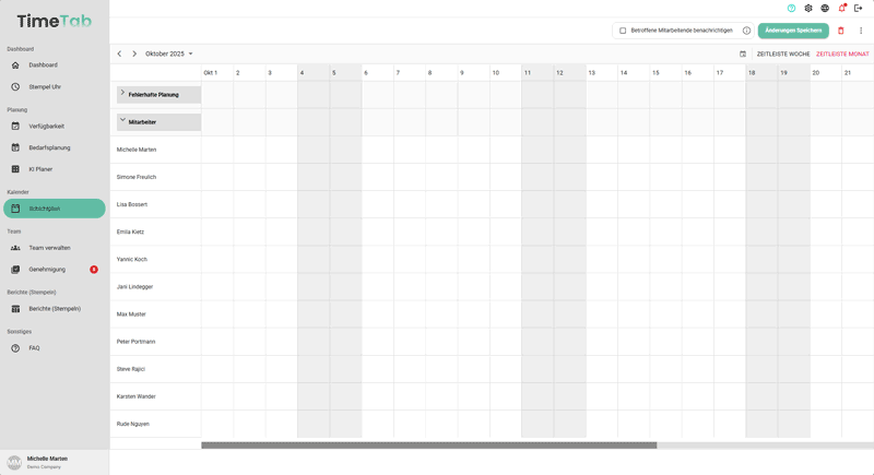 Schichtplan Bedarf mit KI