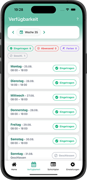App Verfügbarkeit