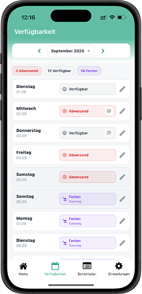 App Verfügbarkeit